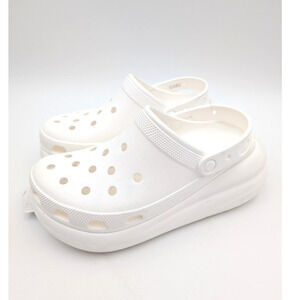 Crocs MEGA CRUSH CLOGS WHITE High Heel Platform Men's size US8 WOMEN'S US10